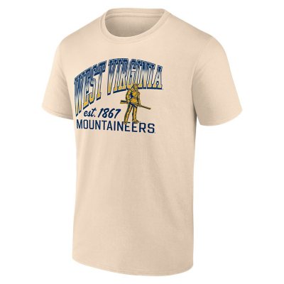 West Virginia Mountaineers Short Sleeve TeeXXL:- Cream, XXL