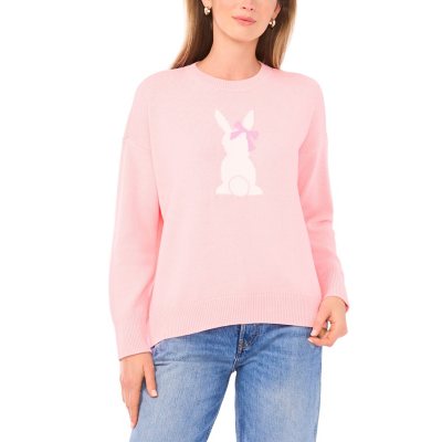 VINCE CAMUTO EASTER SWEATER - CORAL L:- Coral, L