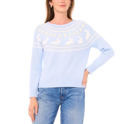 VINCE CAMUTO EASTER SWEATER - LIGHT BLUE XXL:- Light Blue, XXL