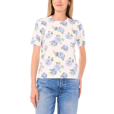 VINCE CAMUTO SHORT SLEEVE SWEATER - BLUE XS:- Blue, XS