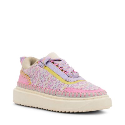 STEVE MADDEN GIRLS SNEAKER - PINK/PURPLE PASTEL MULTI 3:- 3K, Pink/Purple - Online Only