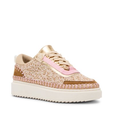 STEVE MADDEN GIRLS SNEAKER - BROWN/GOLD NATURAL MULTI 2:- 2K, Brown/Gold - Online Only