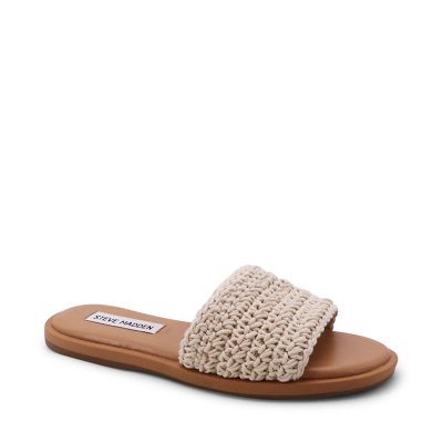 STEVE MADDEN CROCHET SANDAL - NATURAL 10:- 10, Natural - Online Only