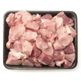 Pork Stew Meat, Tray, priced per pound