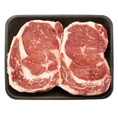 USDA Choice Angus Beef Ribeye Steak (2 steaks, priced per pound) Sam
