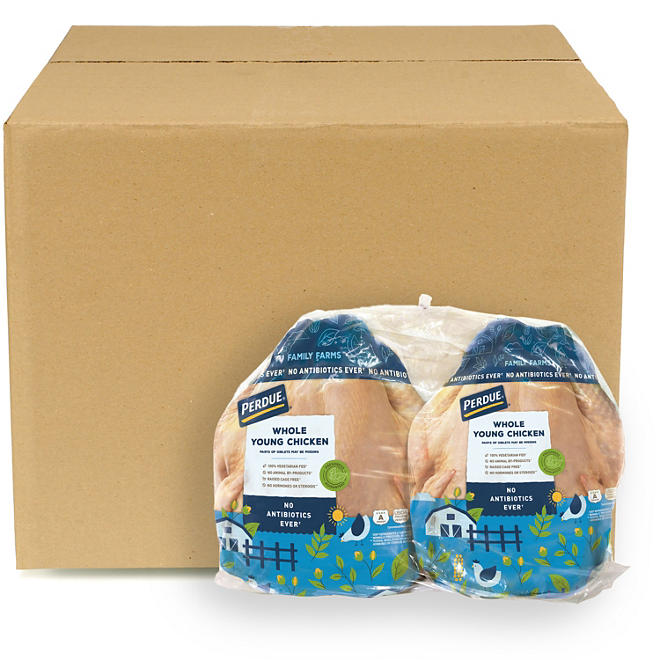 Perdue Whole Chicken Fryers, Bulk Wholesale Case (priced per pound)