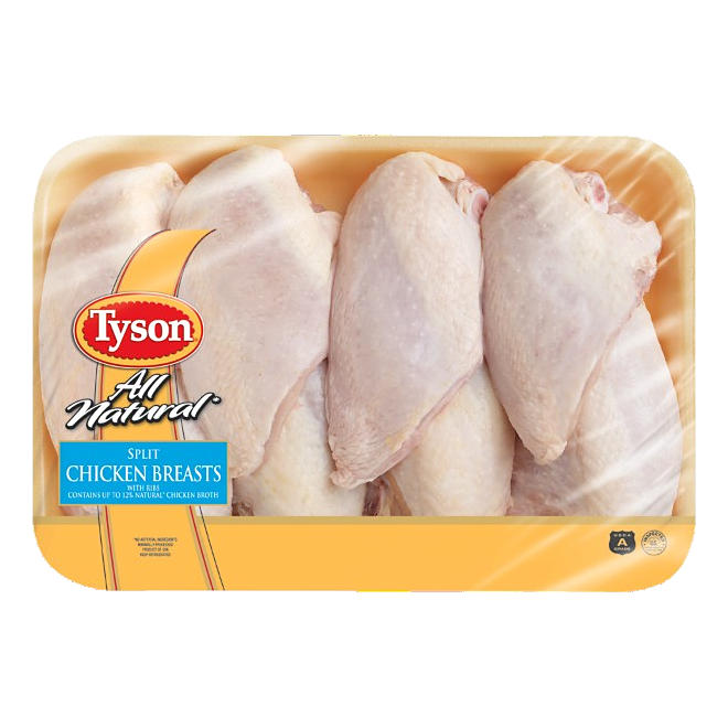 Tyson Split Chicken Breasts, Fresh (priced per pound)