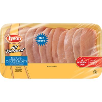 Boneless, Skinless Chicken Breasts, 4.7-6 lb Tray