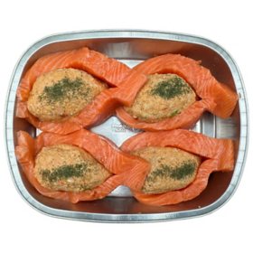 Member's Mark Atlantic Salmon with Seafood Stuffing (4 ct.)