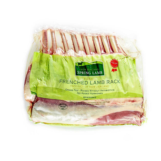 New Zealand Frenched Lamb Rack Halal Certified (priced per pound)
