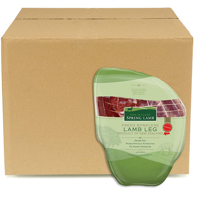Fresh New Zealand Lamb Boneless Leg of Lamb, Bulk Wholesale Case  7 legs per case, priced per pound