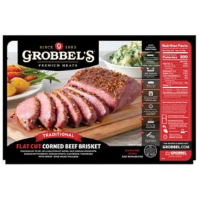 Grobbel's Gourmet Corned Beef Brisket, priced per pound