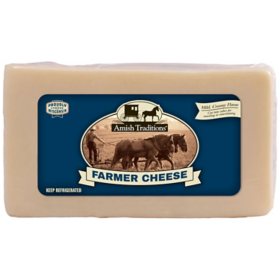 Amish Traditions Farmer Cheese, priced per pound 