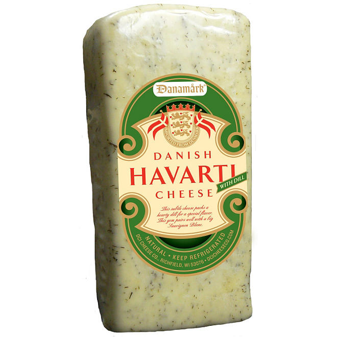 Danamark Havarti Cheese with Dill Cheese (Priced Per Pound)