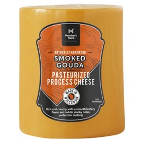 Member's Mark Naturally Hardwood Smoked Gouda Pasteurized Process Cheese, priced per pound