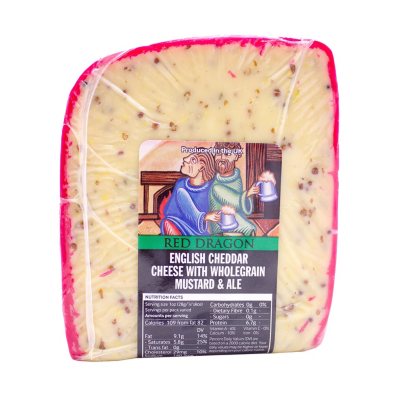 Red Dragon English Cheddar Cheese with Wholegrain Mustard and Ale