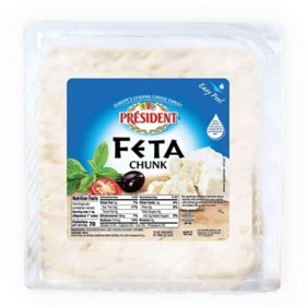 President Feta Chunk Cheese, priced per pound