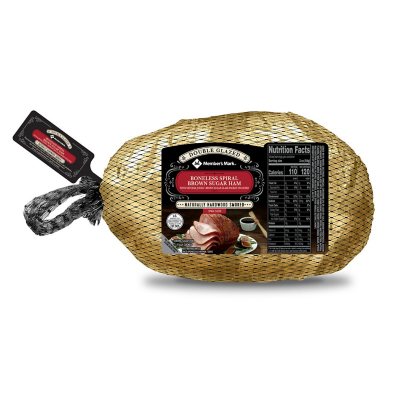 Member's Mark Boneless Spiral-Sliced Fully-Cooked Double-Glazed Ham (priced  per pound) - Sam's Club