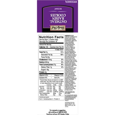 Sam's Club Oatmeal Raisin Cookie Recipe 60 Photos - Fdgroupsrl.com