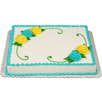 Member's Mark White Half Sheet Rose Cake with Whipped Icing - Sam's Club