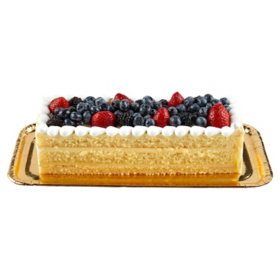 Member's Mark Sweet Fruit Topped Chantilly Cream Bar Cake, 46 oz.