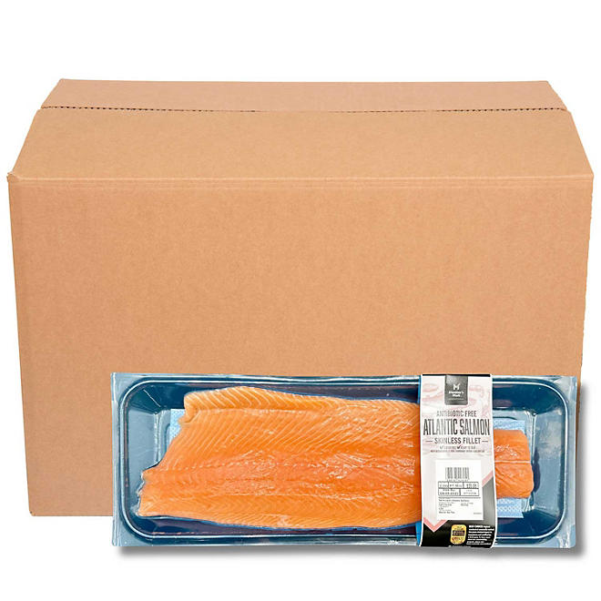 Member's Mark Atlantic Salmon Fillet, Skinless, Case (priced per pound)
