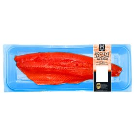 Member's Mark Wild Caught Sockeye Salmon Fillet, Skin-On, priced per pound