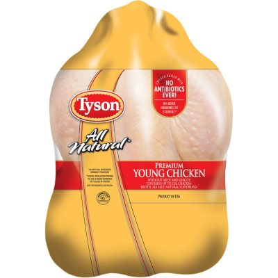 Tyson Premium All Natural Young Chicken, Whole Bird (Priced per Pound