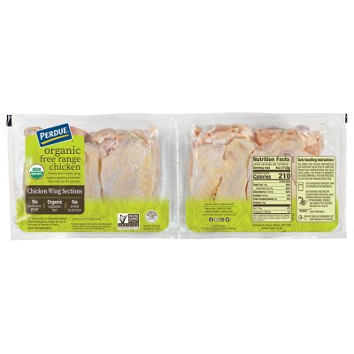 Organic Chicken Wings: FR Ozen (4 lb Case 4 1 lb AVG Packs Avg. Each) - D'Artagnan