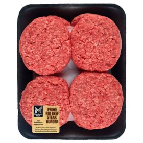 Member's Mark Prime Rib Beef Patties, priced per pound