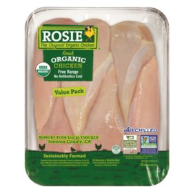 Rosie Organic Boneless Skinless Chicken Breasts, priced per pound