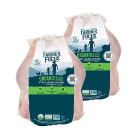 Farmer Focus Organic Whole Chicken, priced per pound