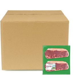 Thomas Farms Grass Fed Beef NY Strip Steak, Case, priced per pound