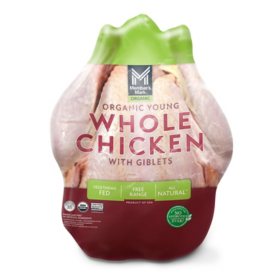 Member's Mark Organic Whole Chickens, priced per pound