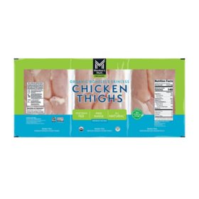 Member's Mark Organic Boneless Skinless Chicken Thighs, priced per pound