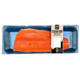 Member's Mark Farm Raised Steelhead Trout Fillet, priced per pound