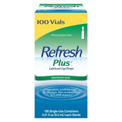 Refresh Plus Lubricant Single-Use Eye Drops - 30 ct, 0.01 fl oz vials