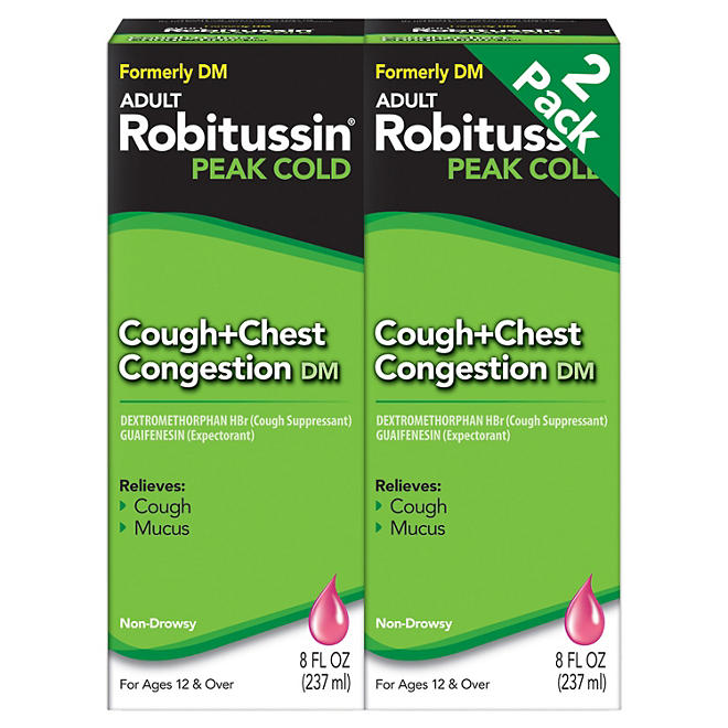 Adult Robitussin Peak Cold Cough + Chest Congestion DM - 2 / 8 oz.