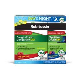 Robitussin DM Max Day and Night Cough Relief Value Pack 2 - 8 oz., 1 - 4 oz., 3 bottles