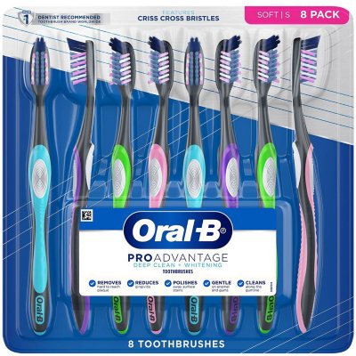 Oral-B ProAdvantage Deep Clean + Whitening Toothbrushes, Soft or Medium (8  ct.) - Sam's Club