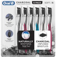 Oral-B Charcoal  Whitening Therapy Toothbrush, Choose Soft or Medium (6 ct.)