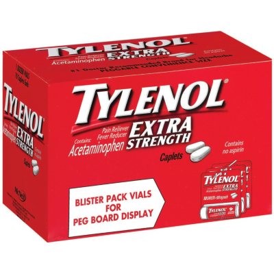 Tylenol Extra Strength Acetaminophen Pain Reliever Fever Reducer ...