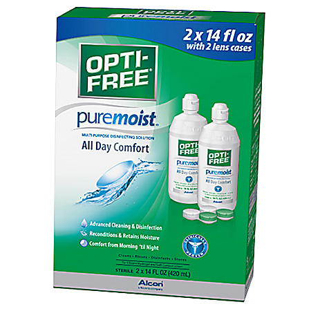 Opti-Free PureMoist with 2 Lens Cases (14 oz., 2 pk.)