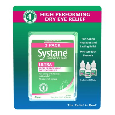 Systane Ultra Lubricant Eye Drops (1/3 fl. oz., 3 pk.) - Sam's Club