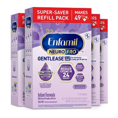 Enfamil NeuroPro Gentlease Infant Formula, Milk-Based Powder with Iron  ( oz., 4 pk.) - Sam's Club