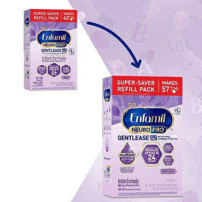 Enfamil NeuroPro Gentlease Infant Formula Milk Based Powder with Iron 35.2 oz. 4 pk. Sam s Club