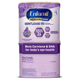 Enfamil NeuroProCare Gentlease Infant Formula, Milk-based Powder with Iron (20 oz., 2 pk.)