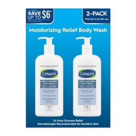 Cetaphil Moisturizing Relief Body Wash 20 fl. oz., 2 pk.