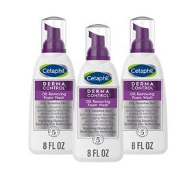 Cetaphil Pro DermaControl Oil Removing Foam Wash, 8 oz., 3 pk.