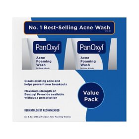 PanOxyl Acne Foaming Wash, 10% Benzoyl Peroxide, 11 oz., 2 pk.